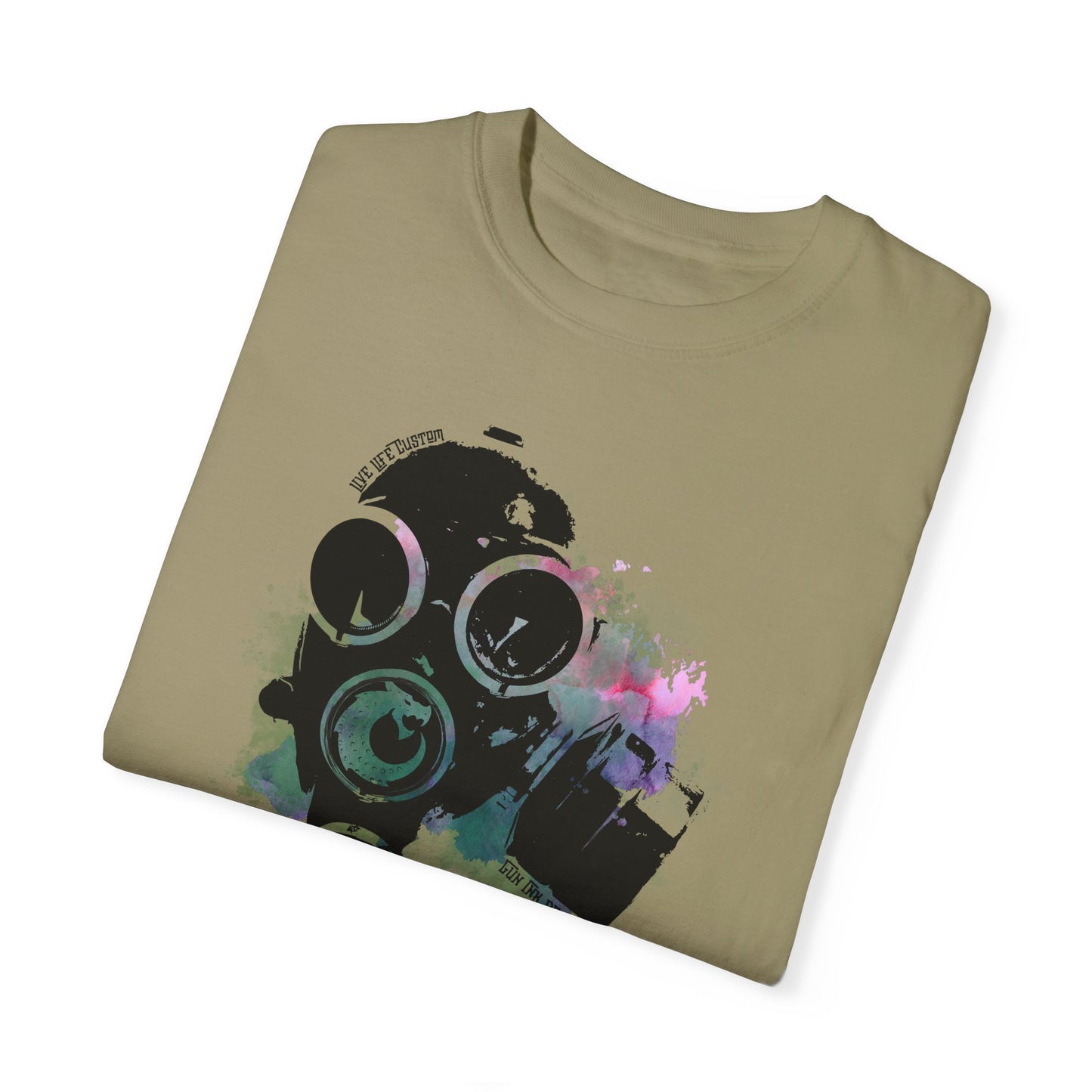 Garment-Dyed T-shirt - Gas Mask 1