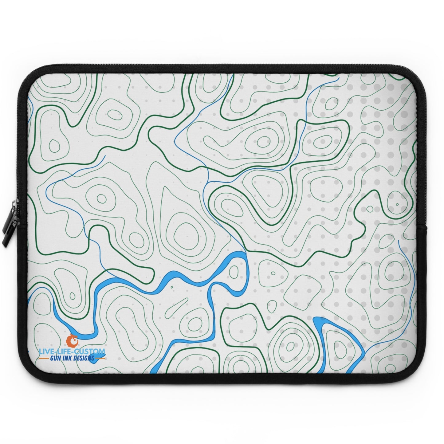 Topography Laptop Sleeve | Eco-Friendly Tech Case, Gift for Him/Her, Travel Accessory, Modern Design