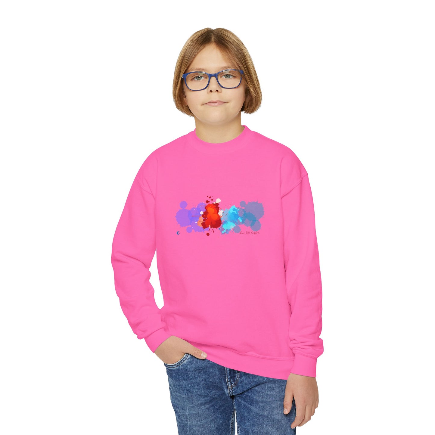 Youth Crewneck Sweatshirt - A Splash of Color