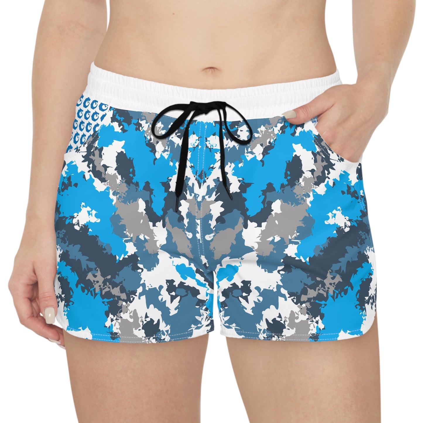 Women's Casual Shorts - Blue Camo