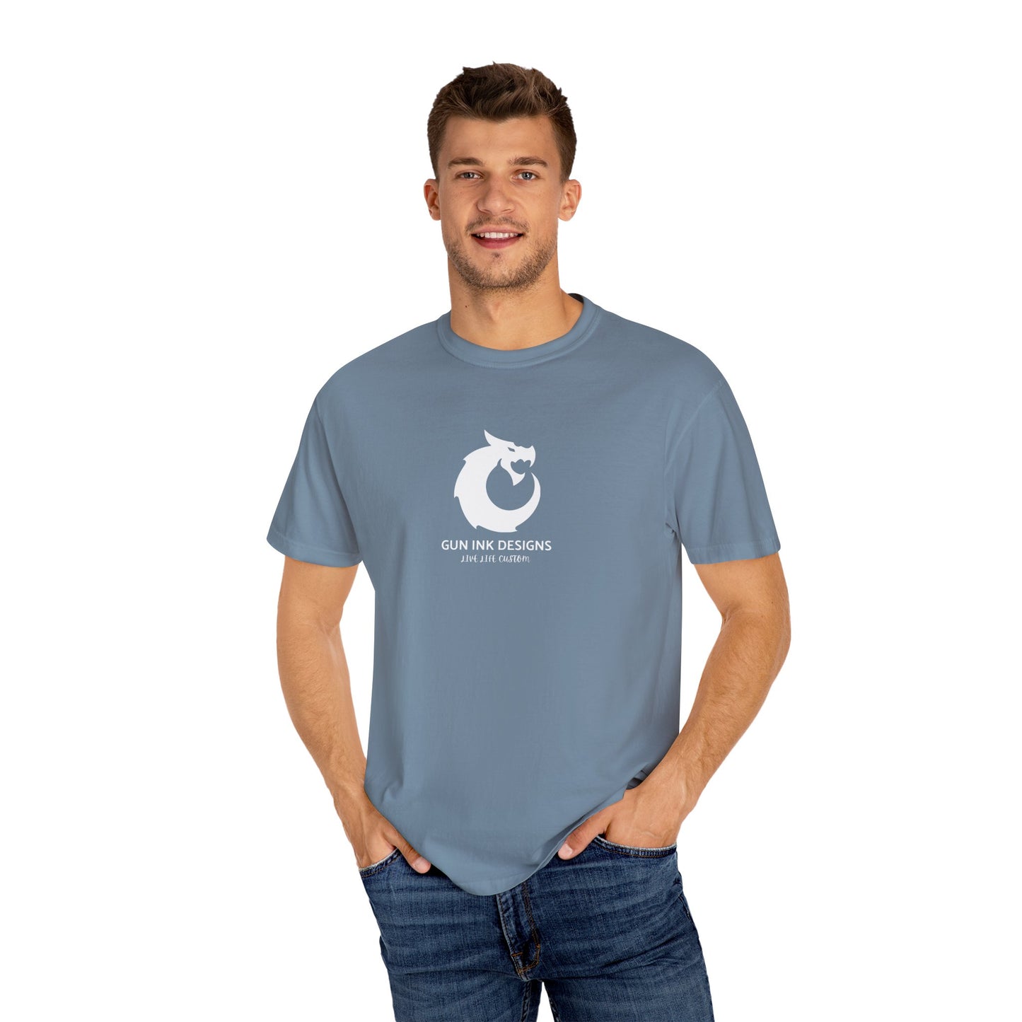 Garment-Dyed T-shirt - White Dragon
