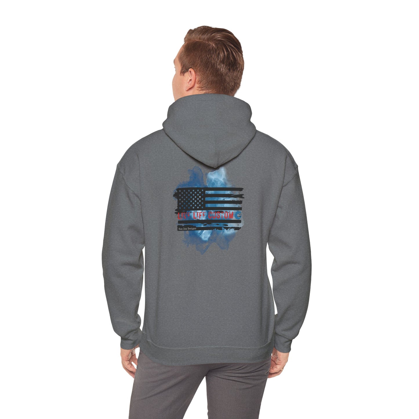 Heavy Blend™ Hooded Sweatshirt - Water Color Flag