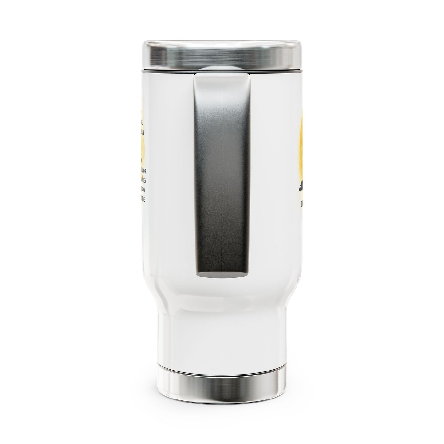 Stainless Steel Travel Mug with Handle, 14oz - Don't Tread on Me