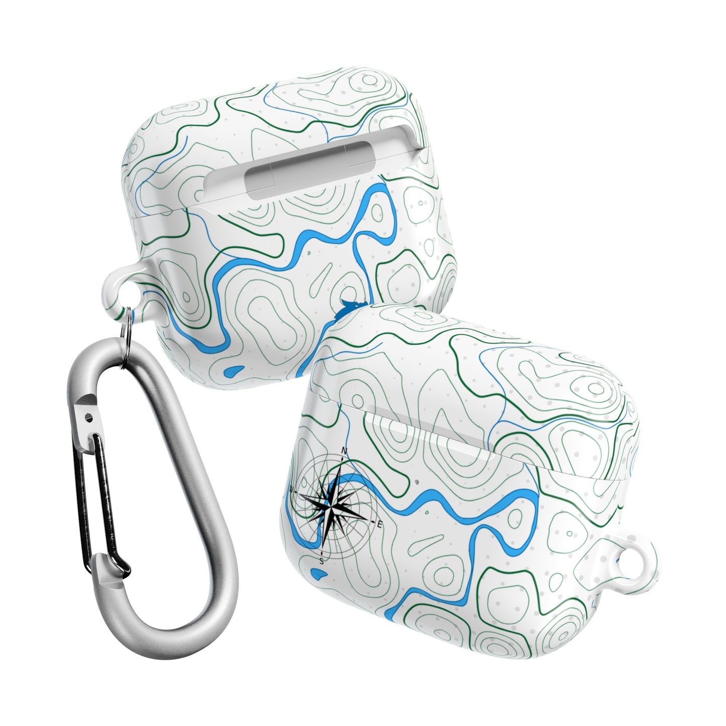 Adventure Map AirPod Case - Unique Compass Design for Outdoorsy Souls