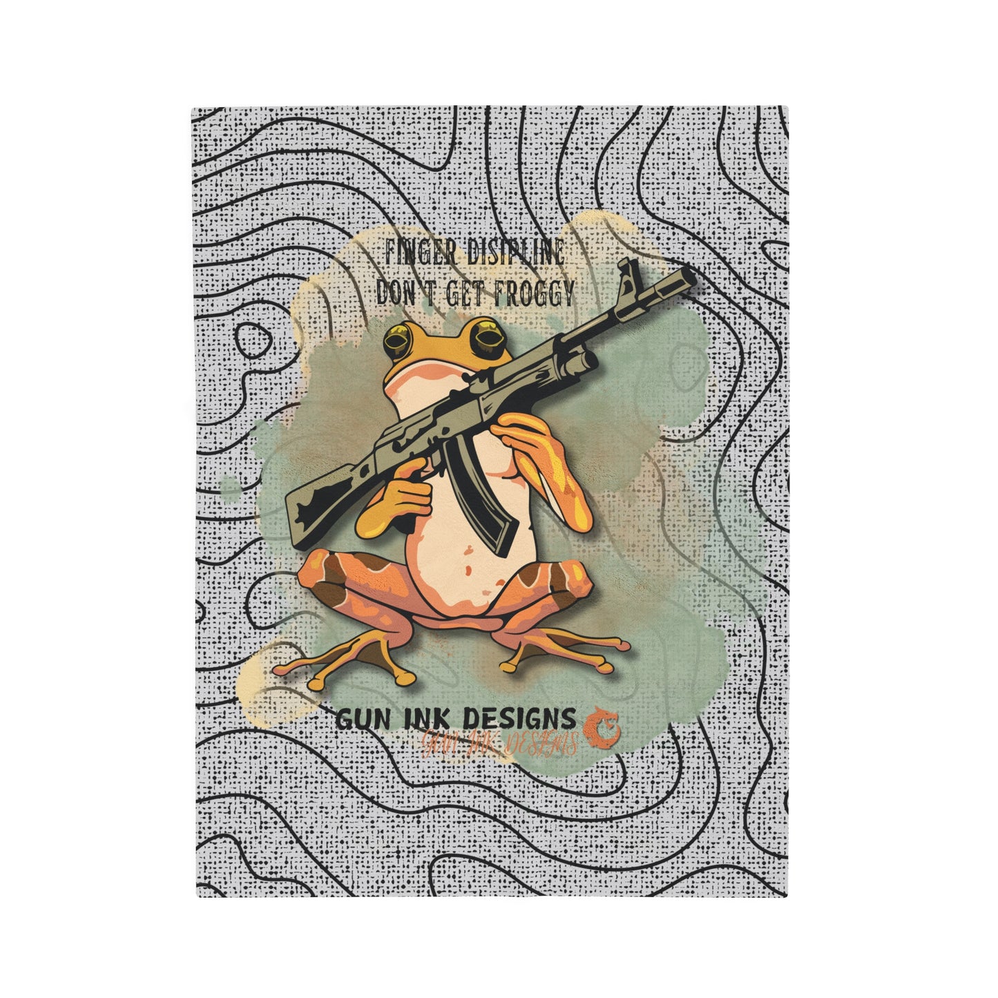 Velveteen Plush Blanket - Don't Get Froggy