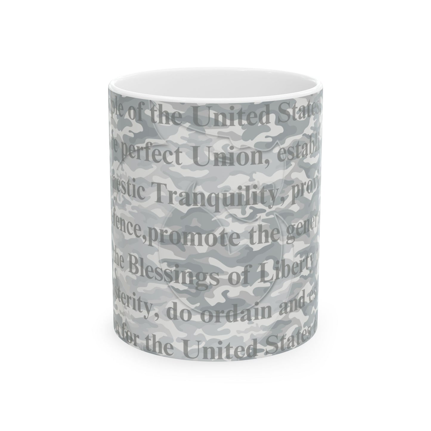 Patriotic Camouflage Ceramic Mug - We The People