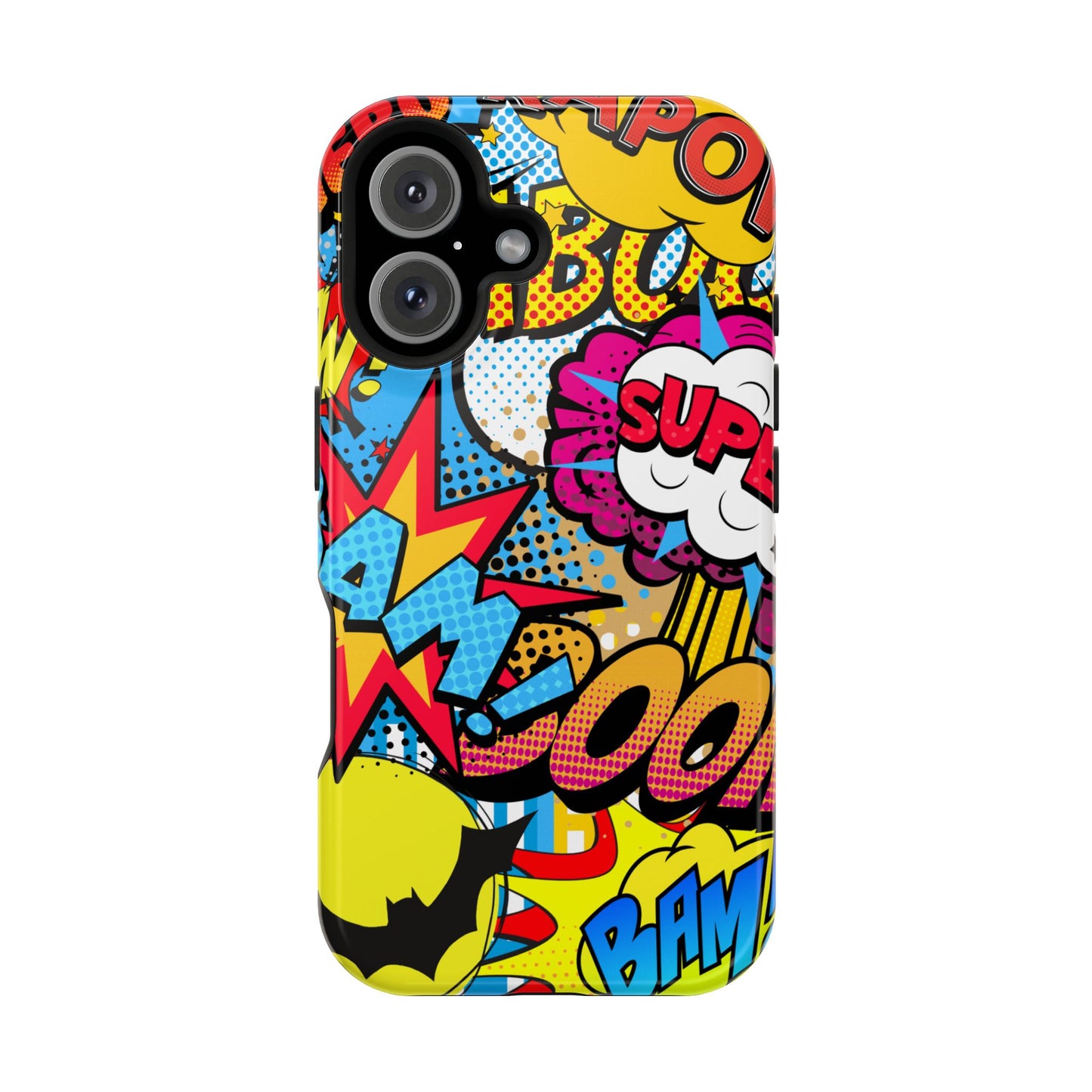 Comic Book Pop Art Phone Case - Magnetic Tough Cases for Superhero Lovers, Fun and Colorful Cell Cover