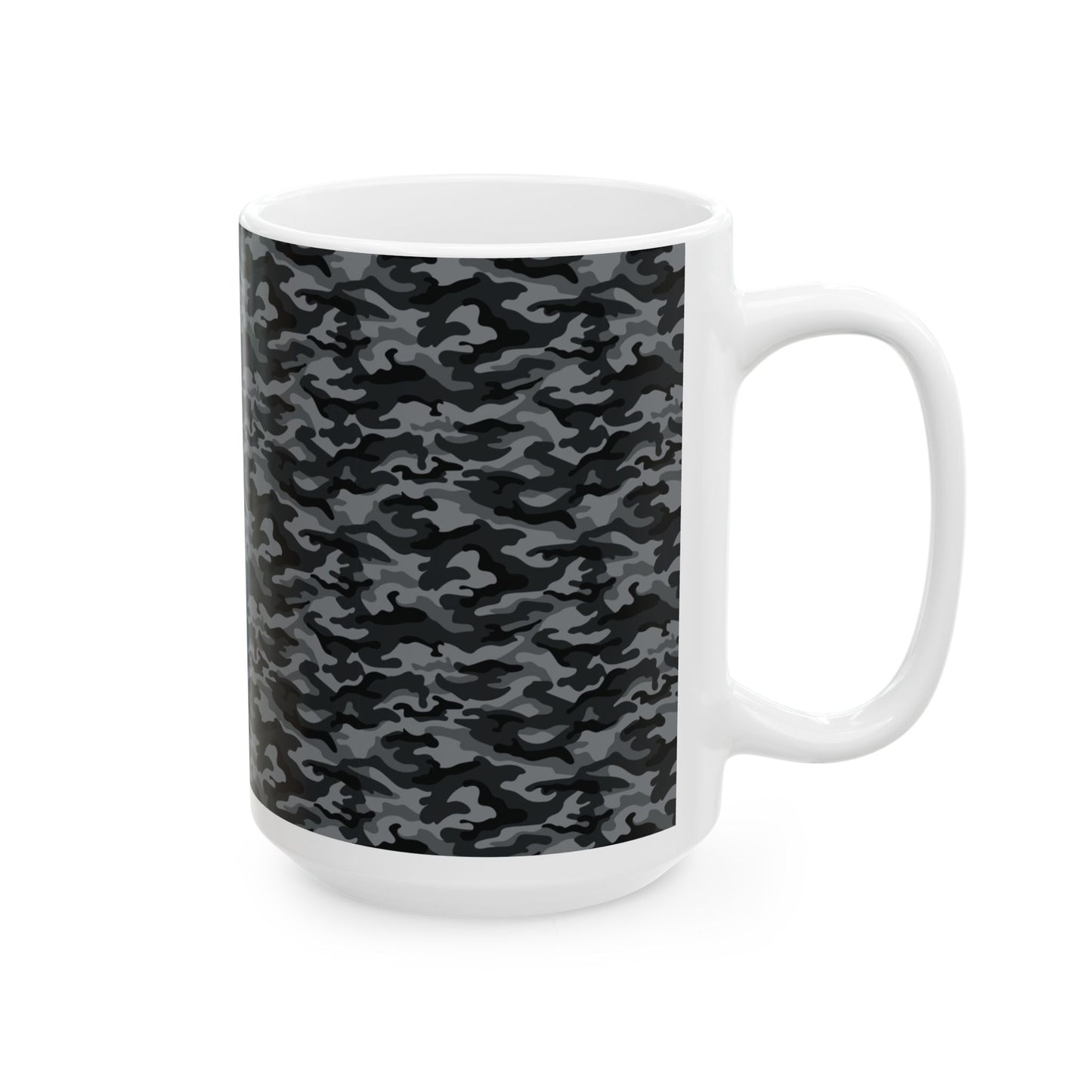 Ceramic Mug, (11oz, 15oz) - Dark Camo