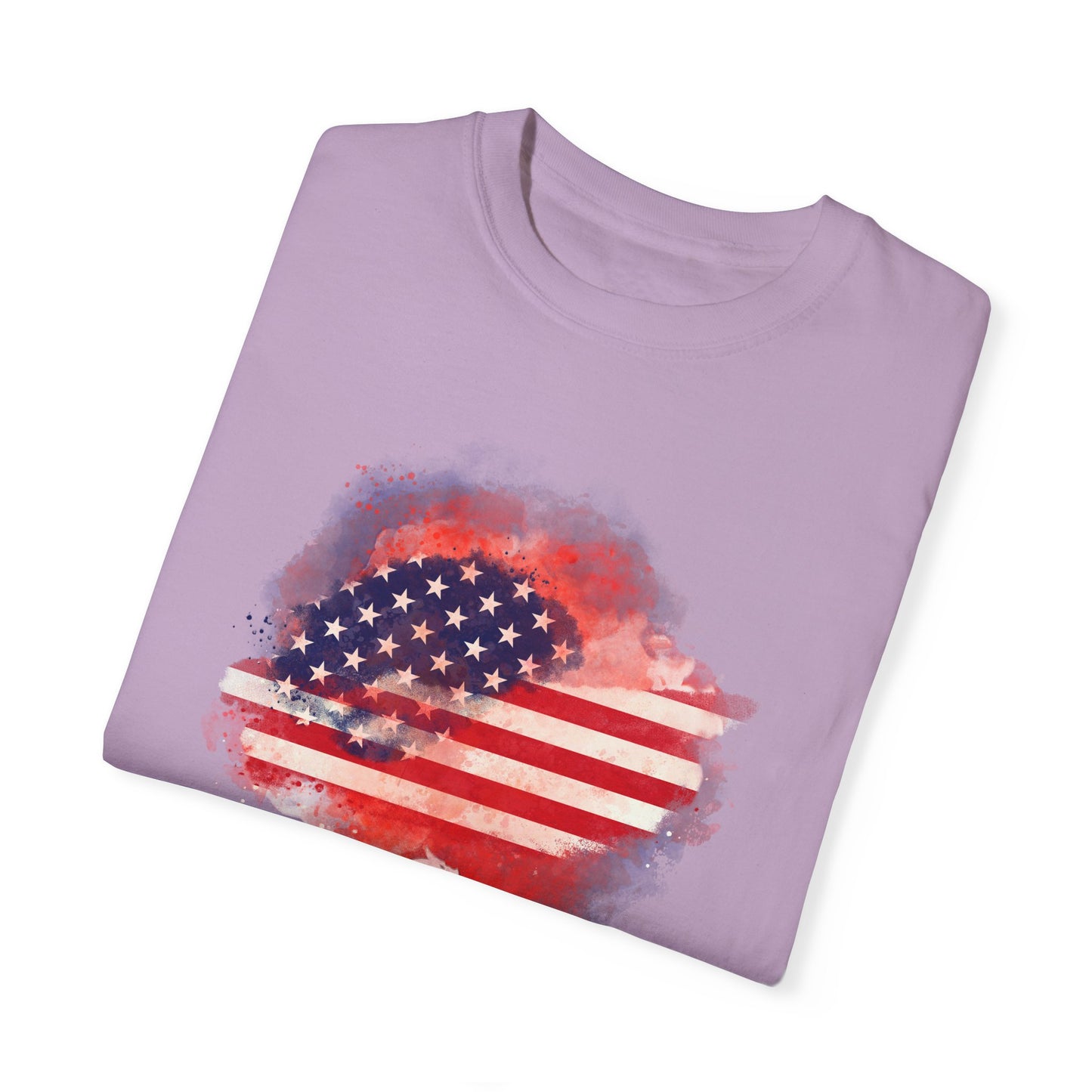 Garment-Dyed T-shirt - Watercolor Flag