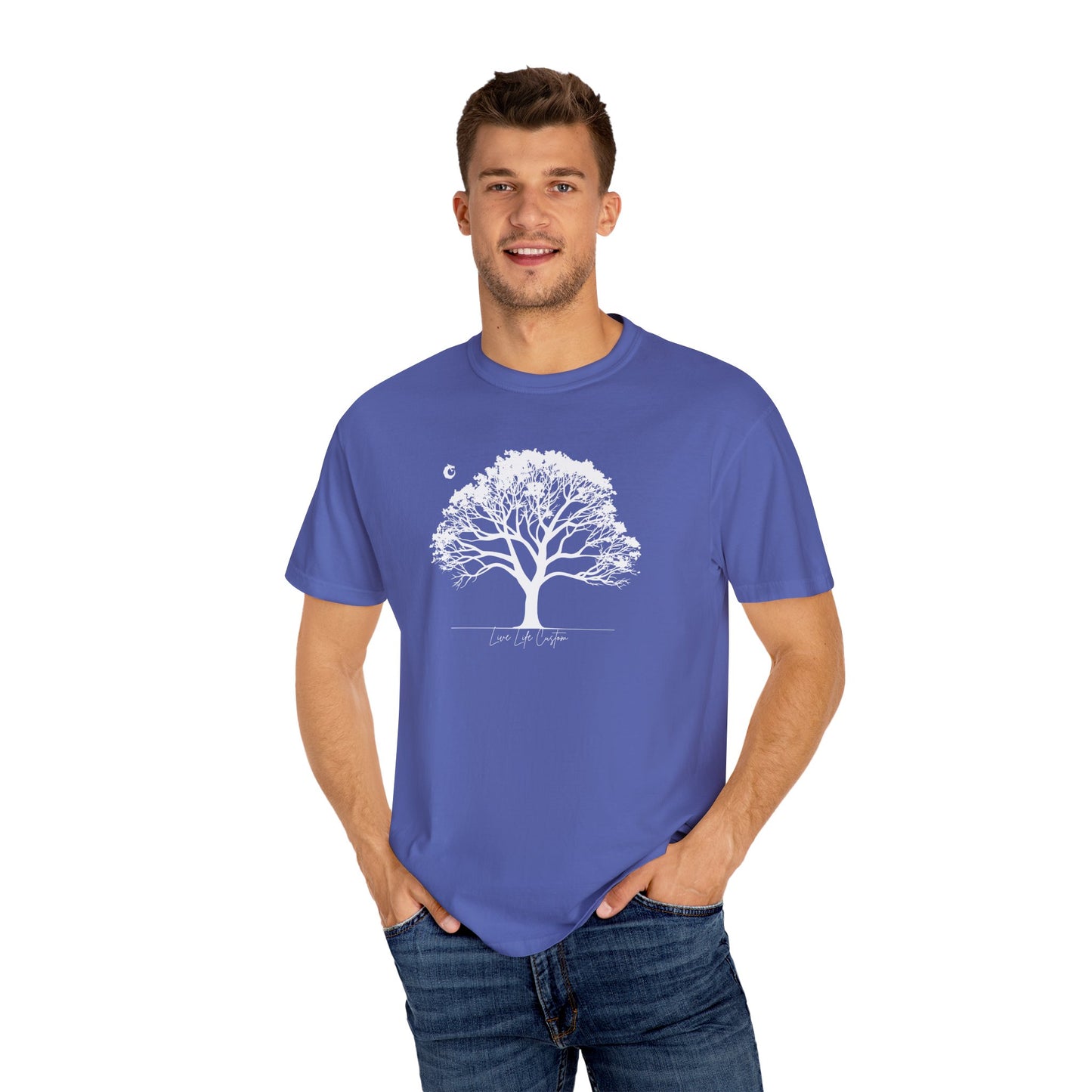 Garment-Dyed T-shirt - White Tree