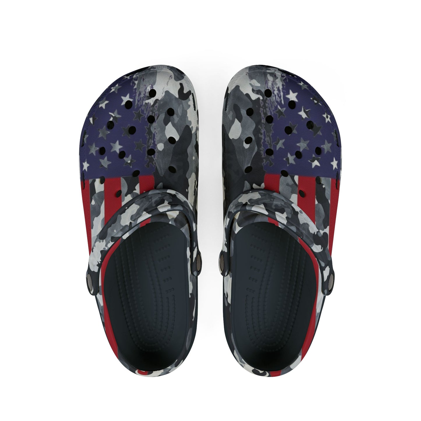 Patriotic Camouflage EVA Foam Rubber Clogs for Comfort and Style