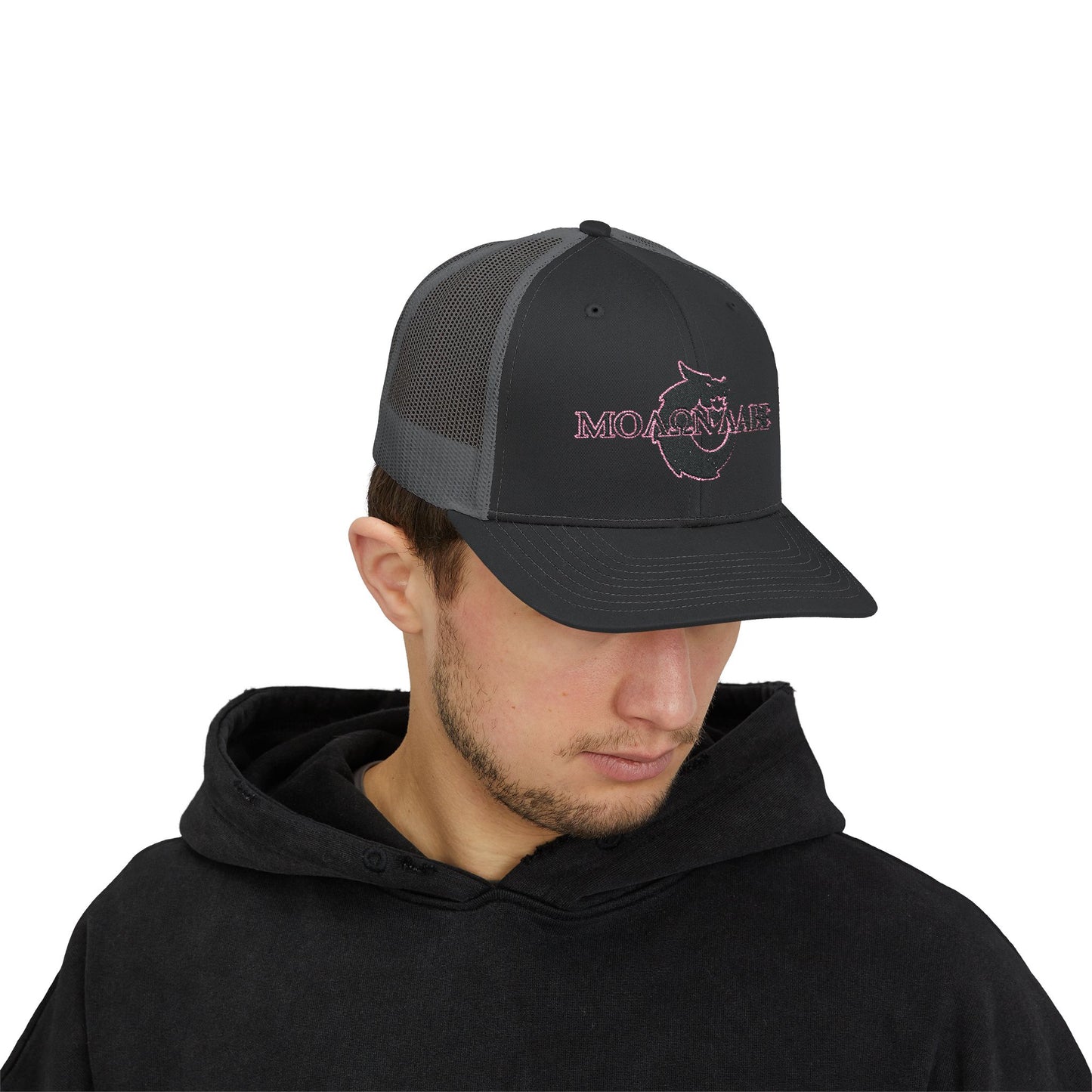 Snapback Trucker Cap - Molon Labe Pink Stitch