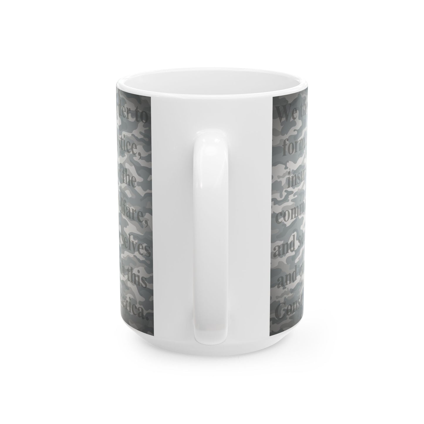 Patriotic Camouflage Ceramic Mug - We The People
