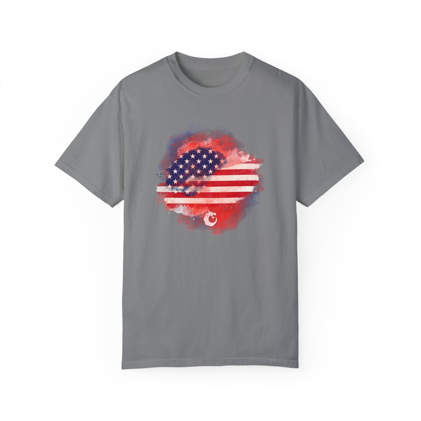 Garment-Dyed T-shirt - Watercolor Flag