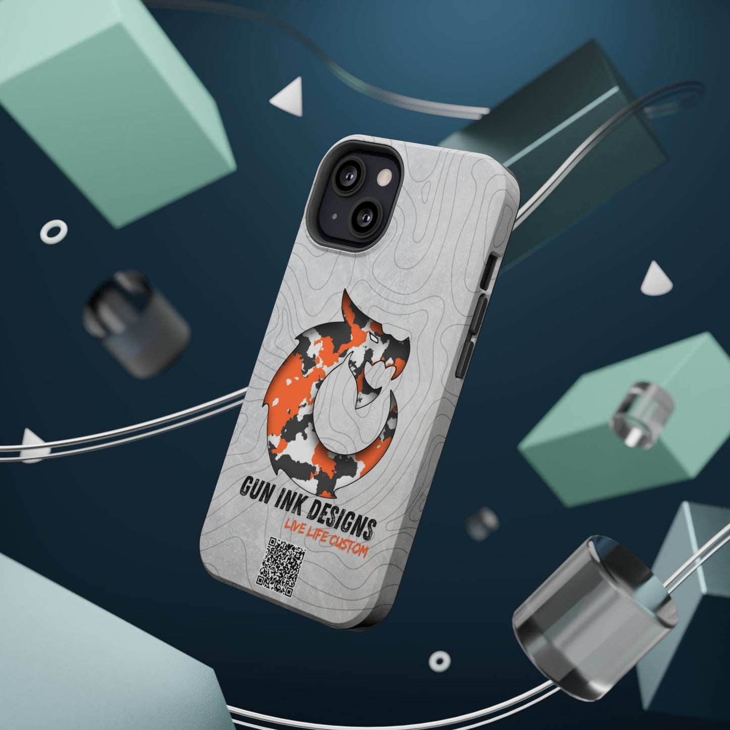 Magnetic Tough Cases - Topo QR code