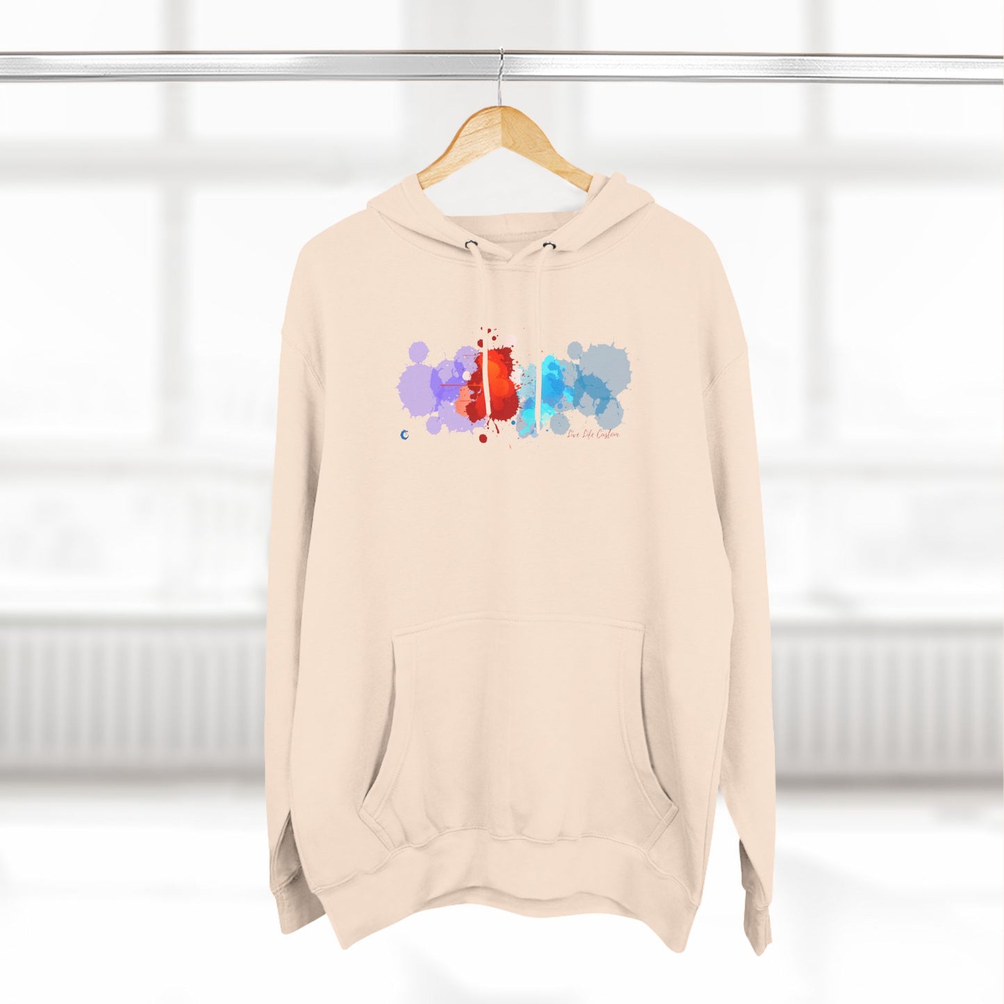 Three-Panel Fleece Hoodie - A Splash of Color