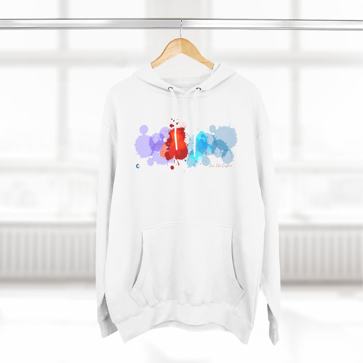 Three-Panel Fleece Hoodie - A Splash of Color