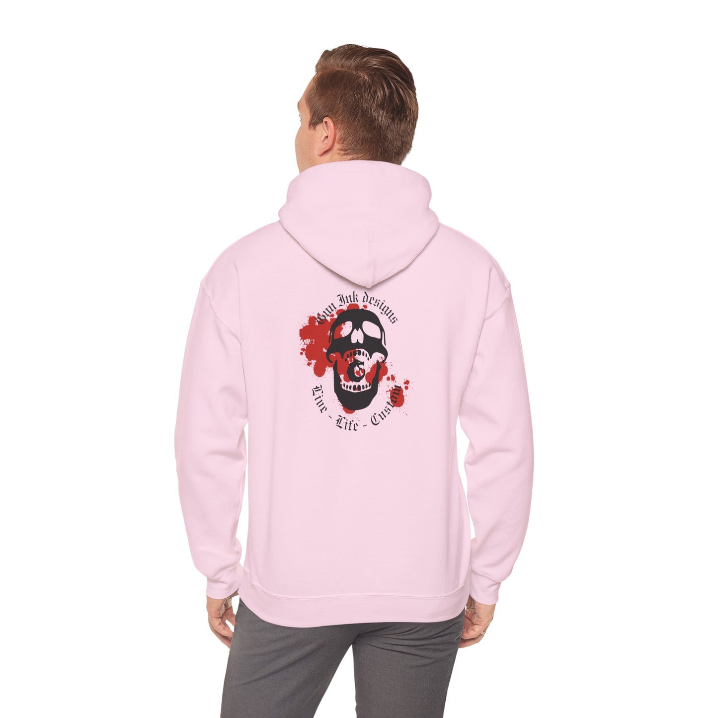 Heavy Blend™ Hooded Sweatshirt - GID Skull