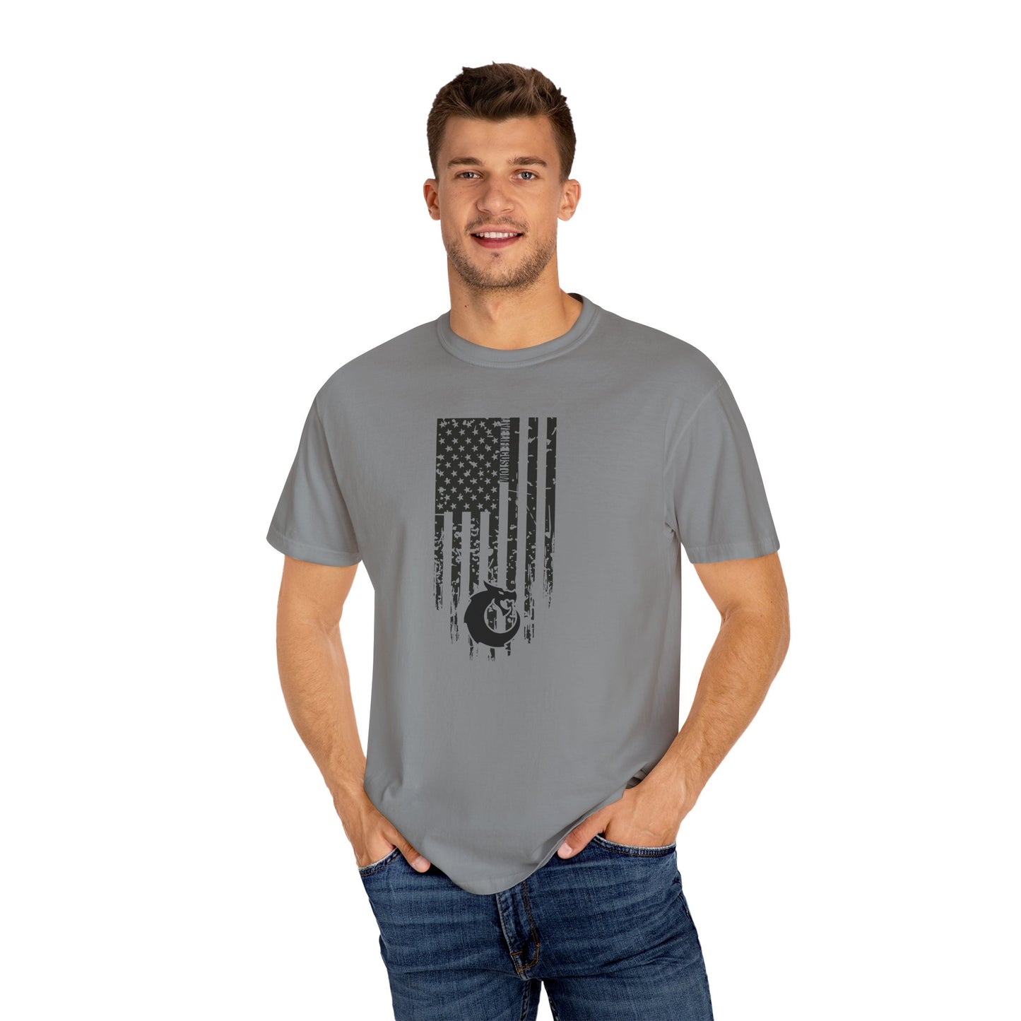 Garment-Dyed T-shirt - Distressed Flag