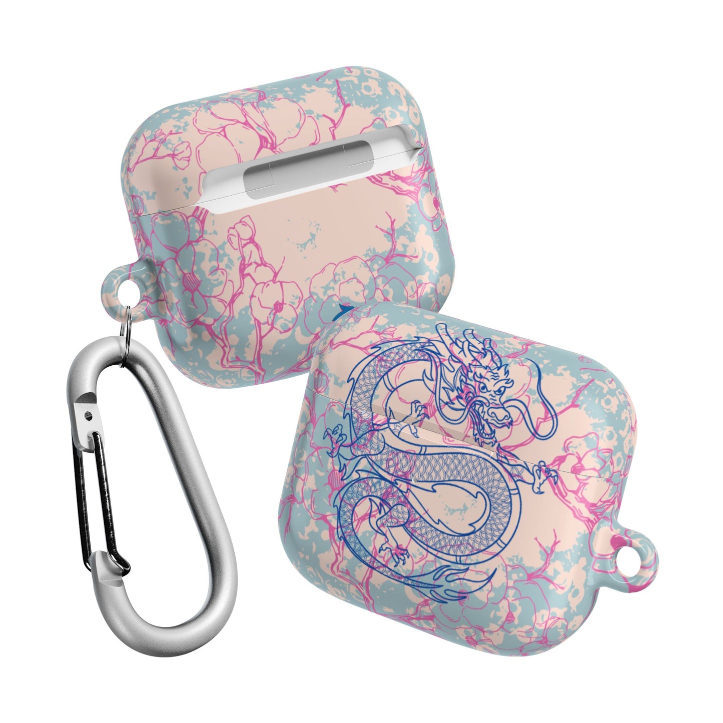 Dragon in a Cherry Tree AirPod Case - Floral Design