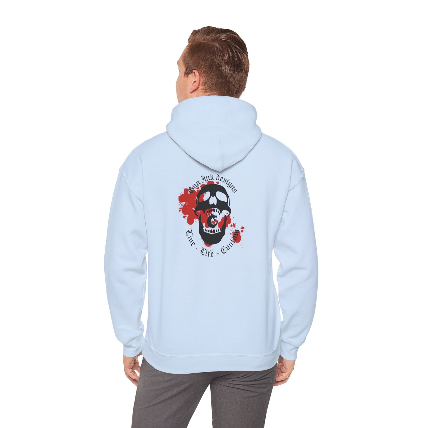 Heavy Blend™ Hooded Sweatshirt - GID Skull