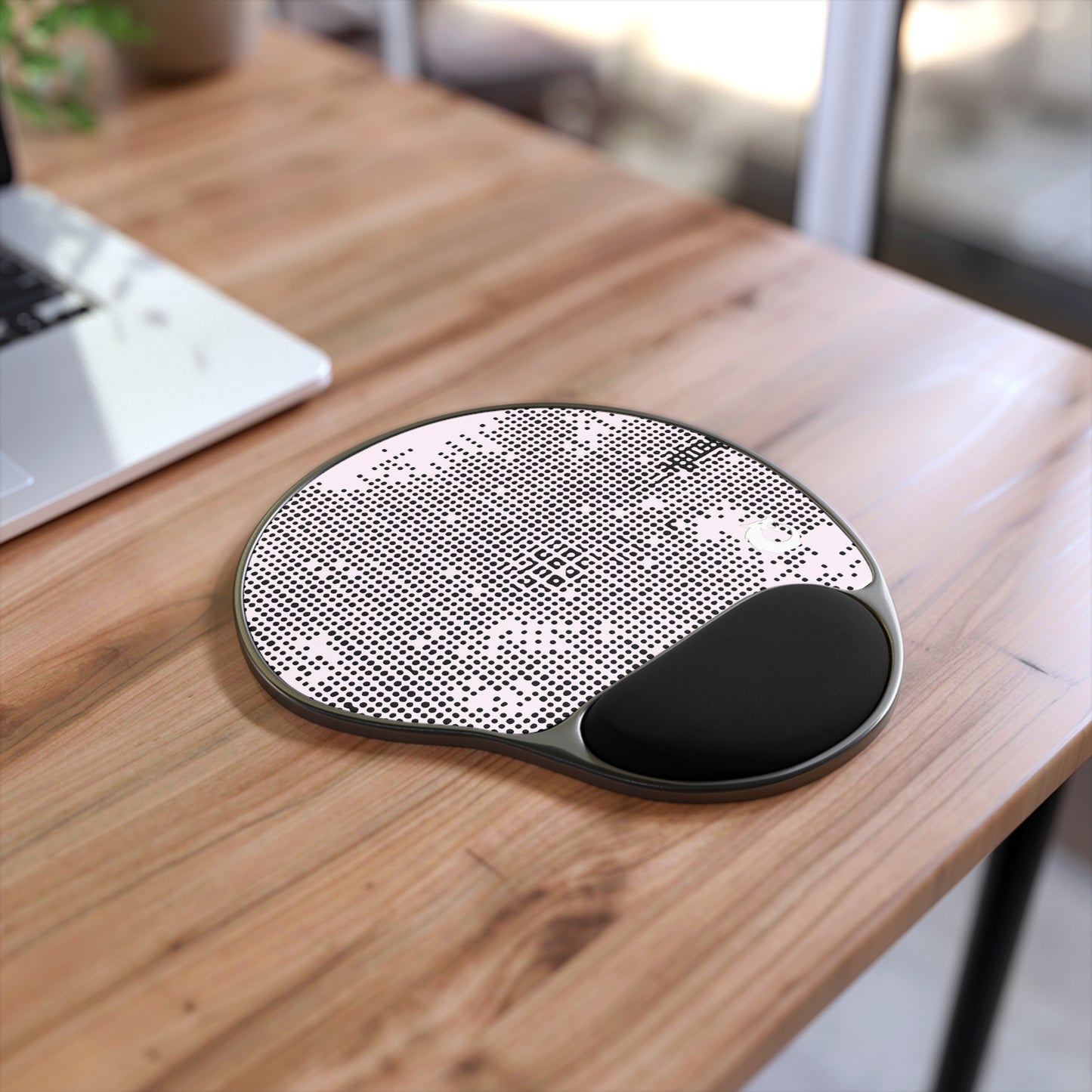 Mouse Pad With Wrist Rest - Pink Tech