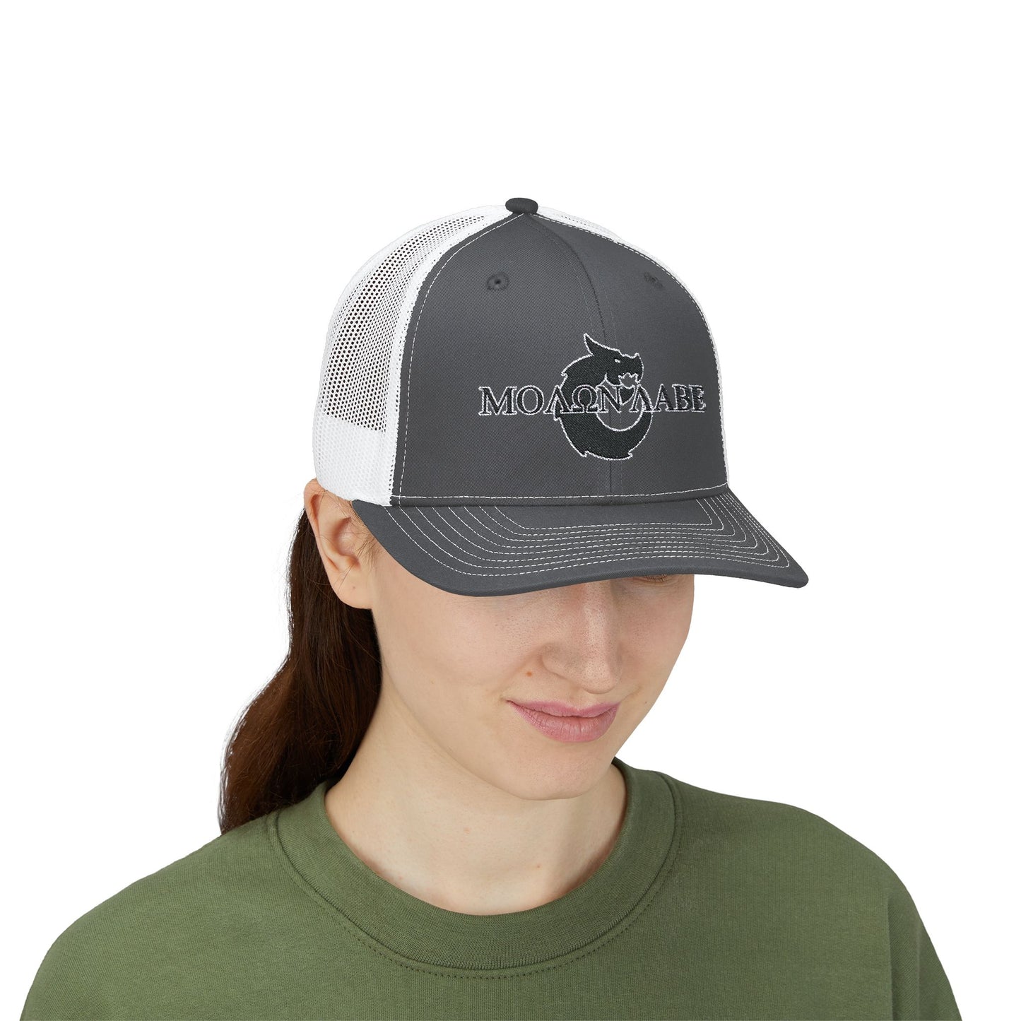 Snapback Trucker Cap - Molon Labe Dragon