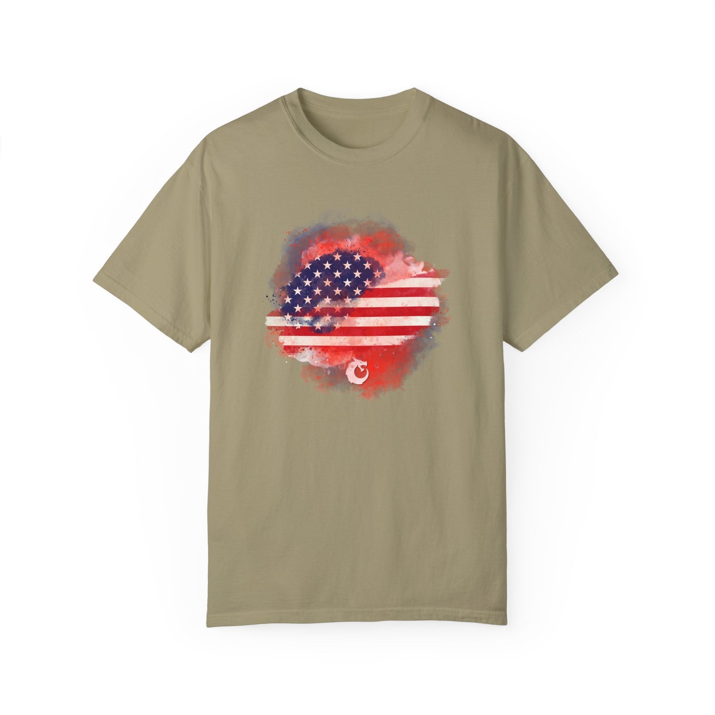 Garment-Dyed T-shirt - Watercolor Flag