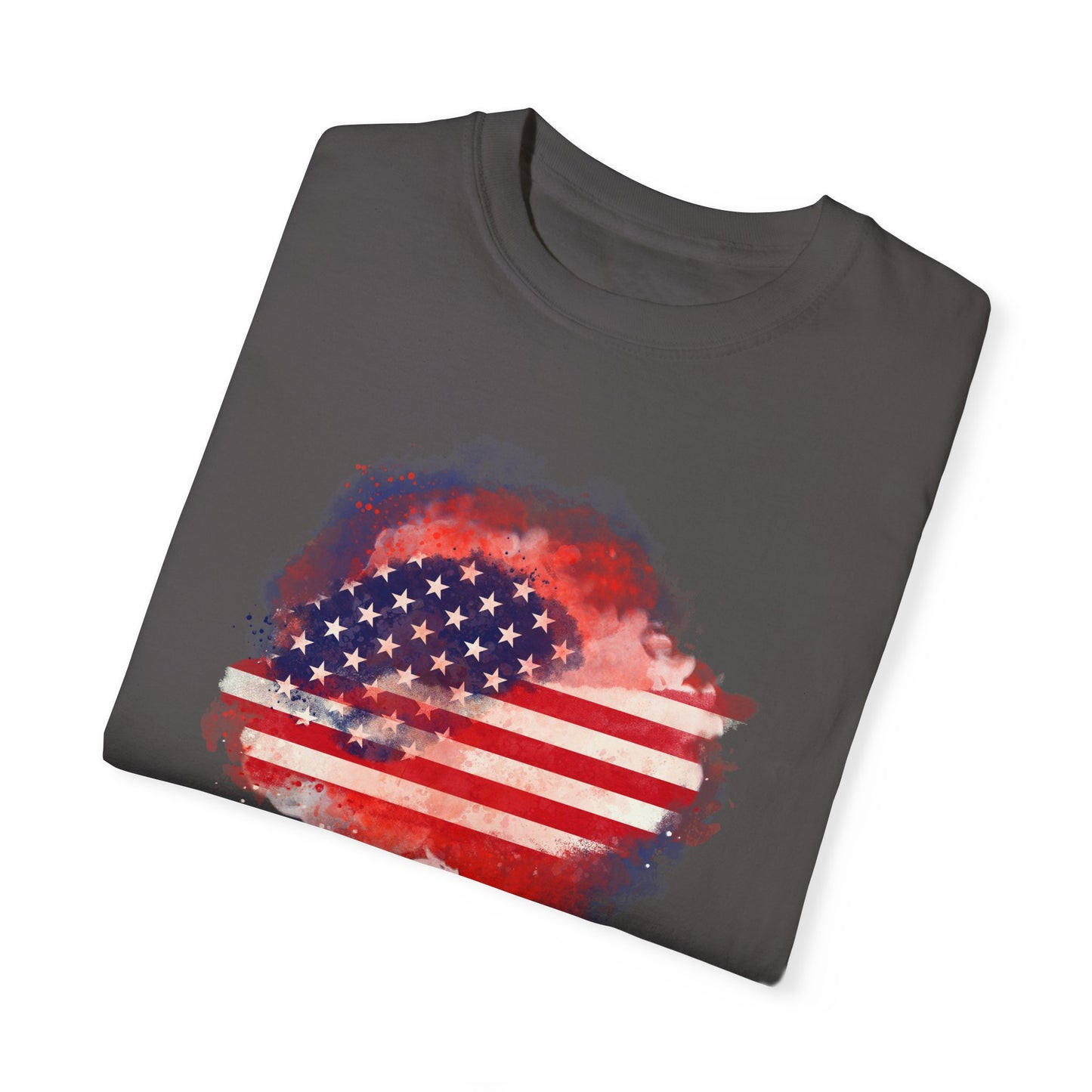Garment-Dyed T-shirt - Watercolor Flag