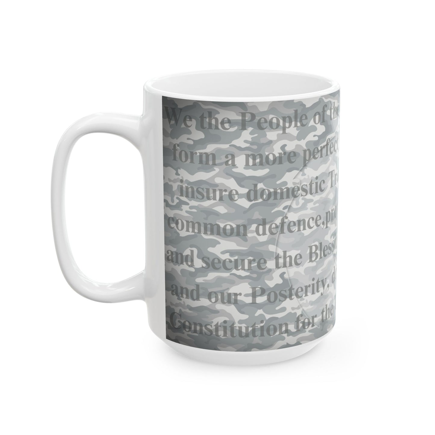 Patriotic Camouflage Ceramic Mug - We The People