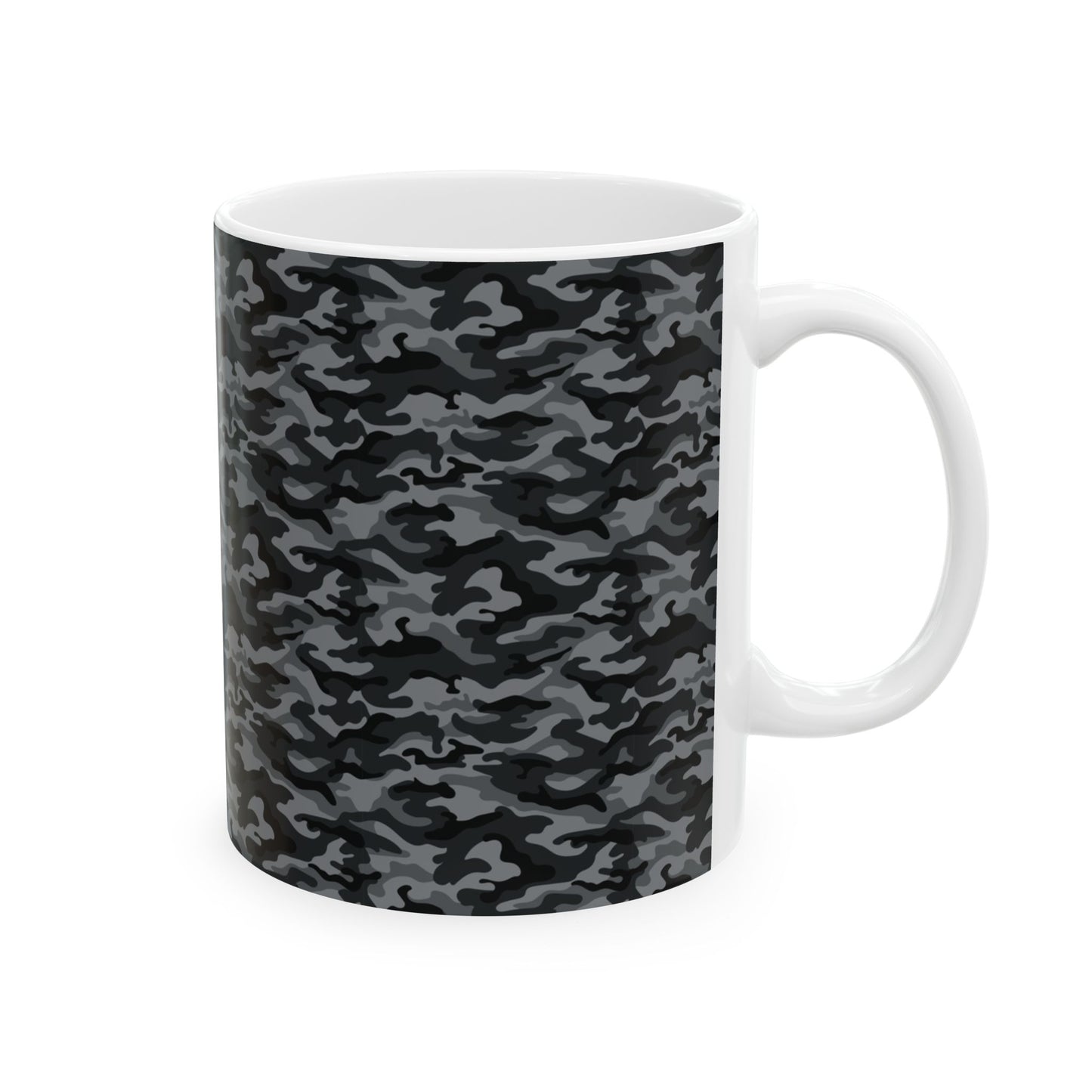Ceramic Mug, (11oz, 15oz) - Dark Camo