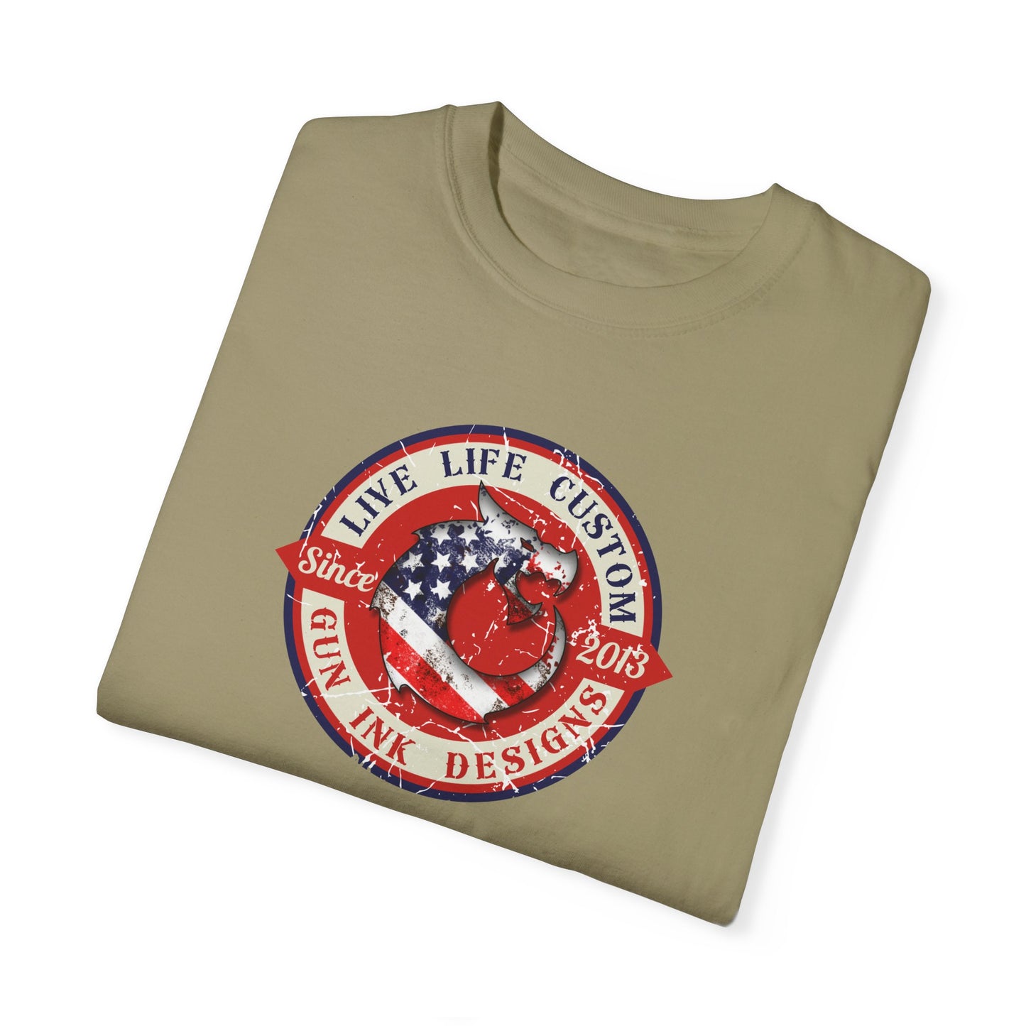 Garment-Dyed T-shirt - LLC Red Circle