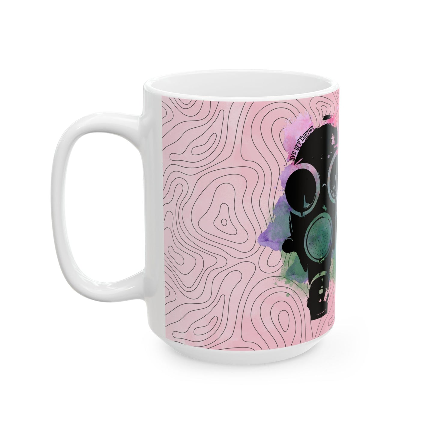 Ceramic Mug, (11oz, 15oz) - Gas Mask