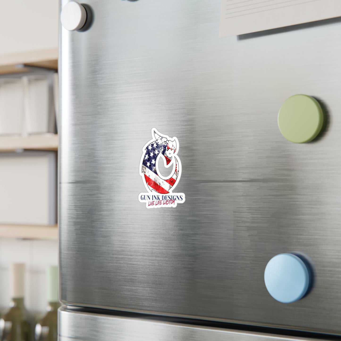 Kiss-Cut Vinyl Decals - American Dragon