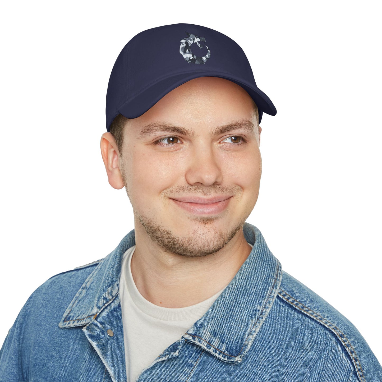 Low Profile Baseball Cap - Gray Camo Dragon