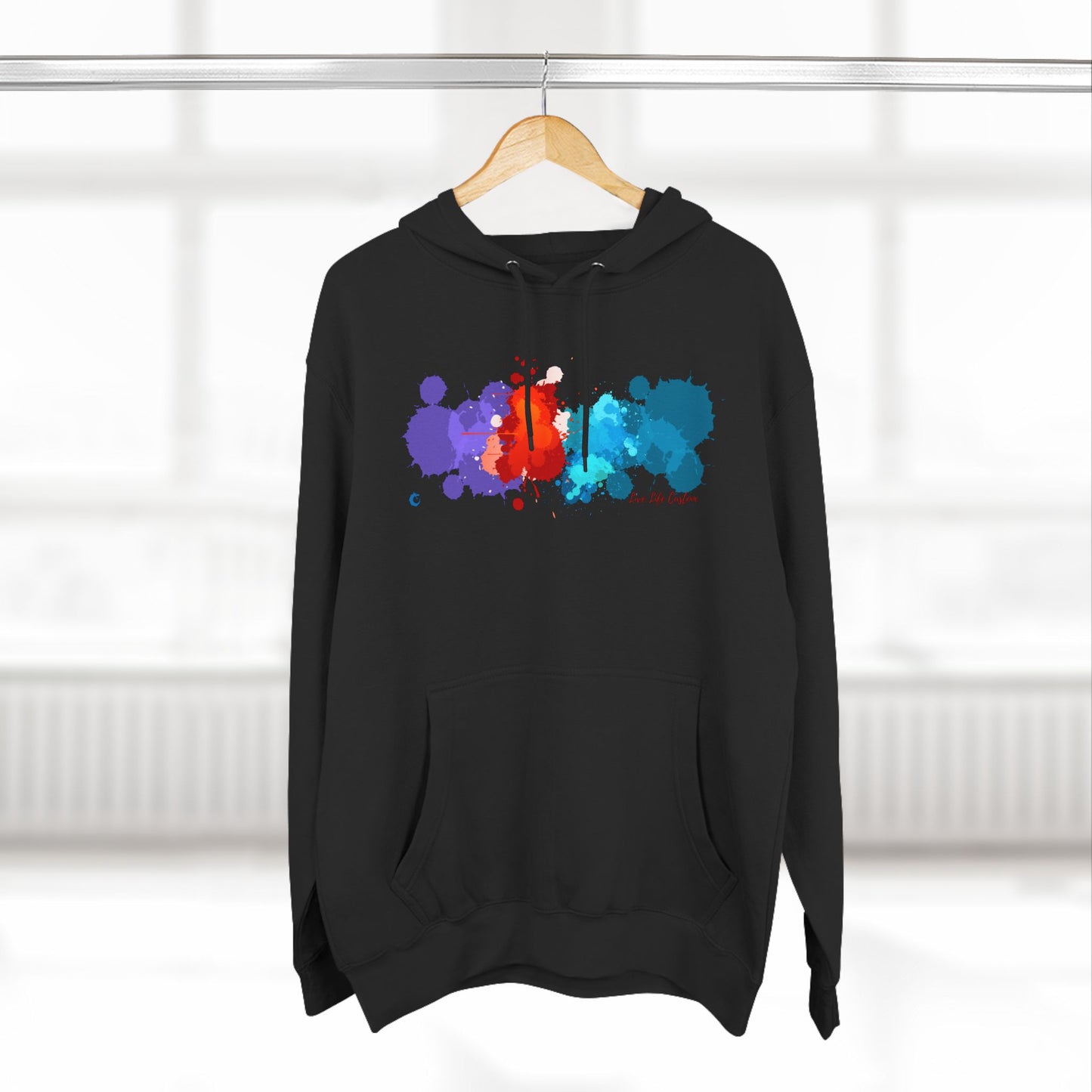 Three-Panel Fleece Hoodie - A Splash of Color