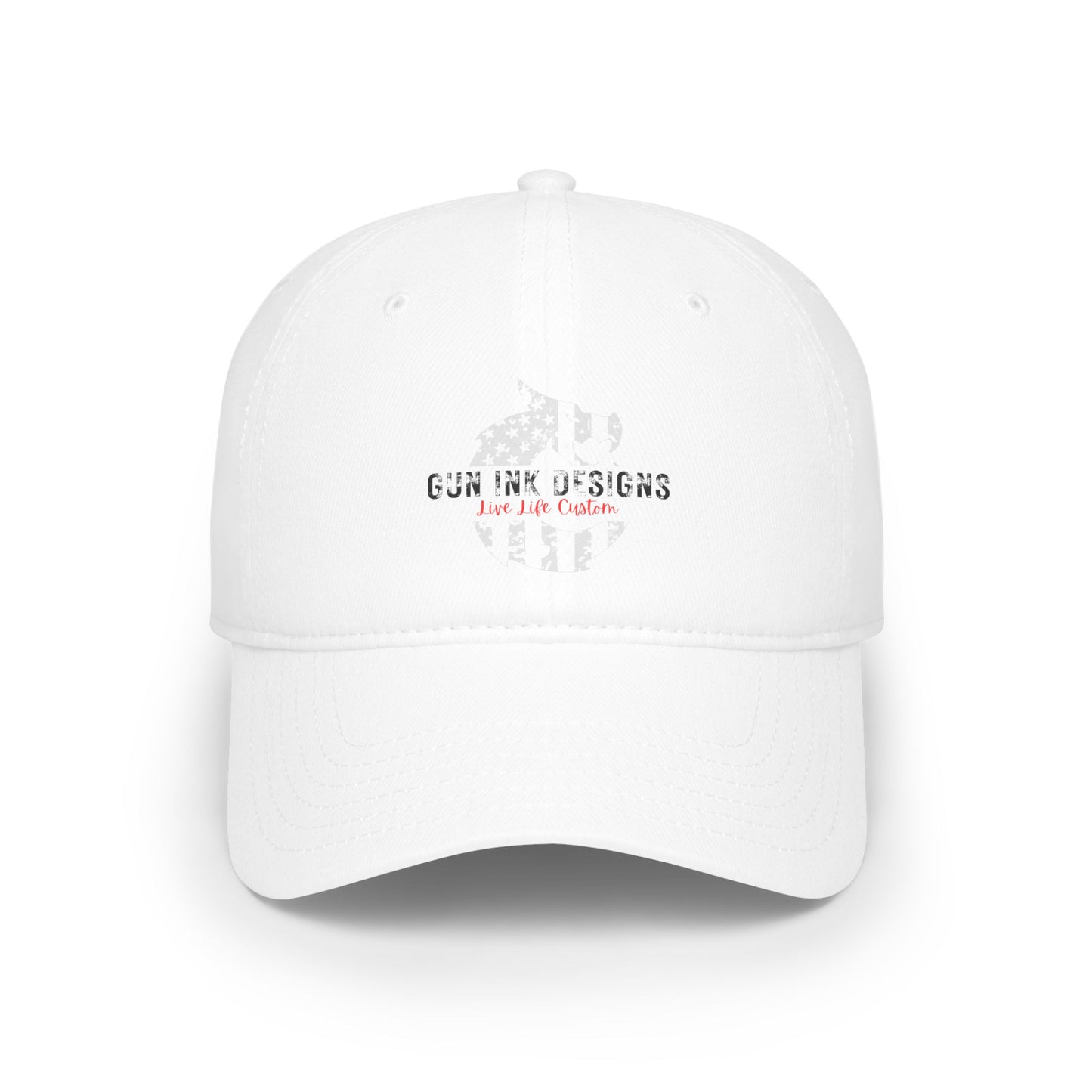 Low Profile Baseball Cap - Gray Flag Dragon