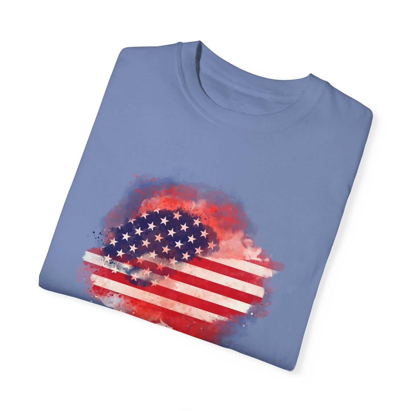 Garment-Dyed T-shirt - Watercolor Flag