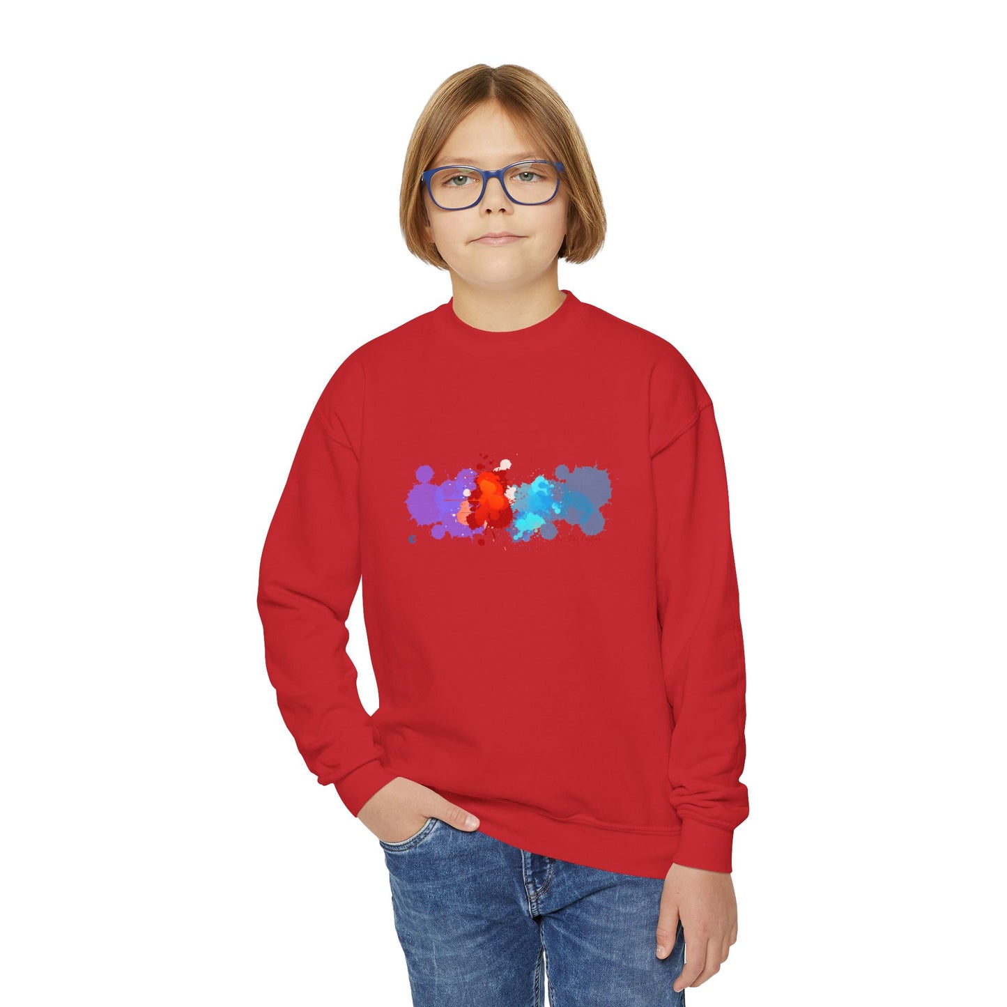 Youth Crewneck Sweatshirt - A Splash of Color