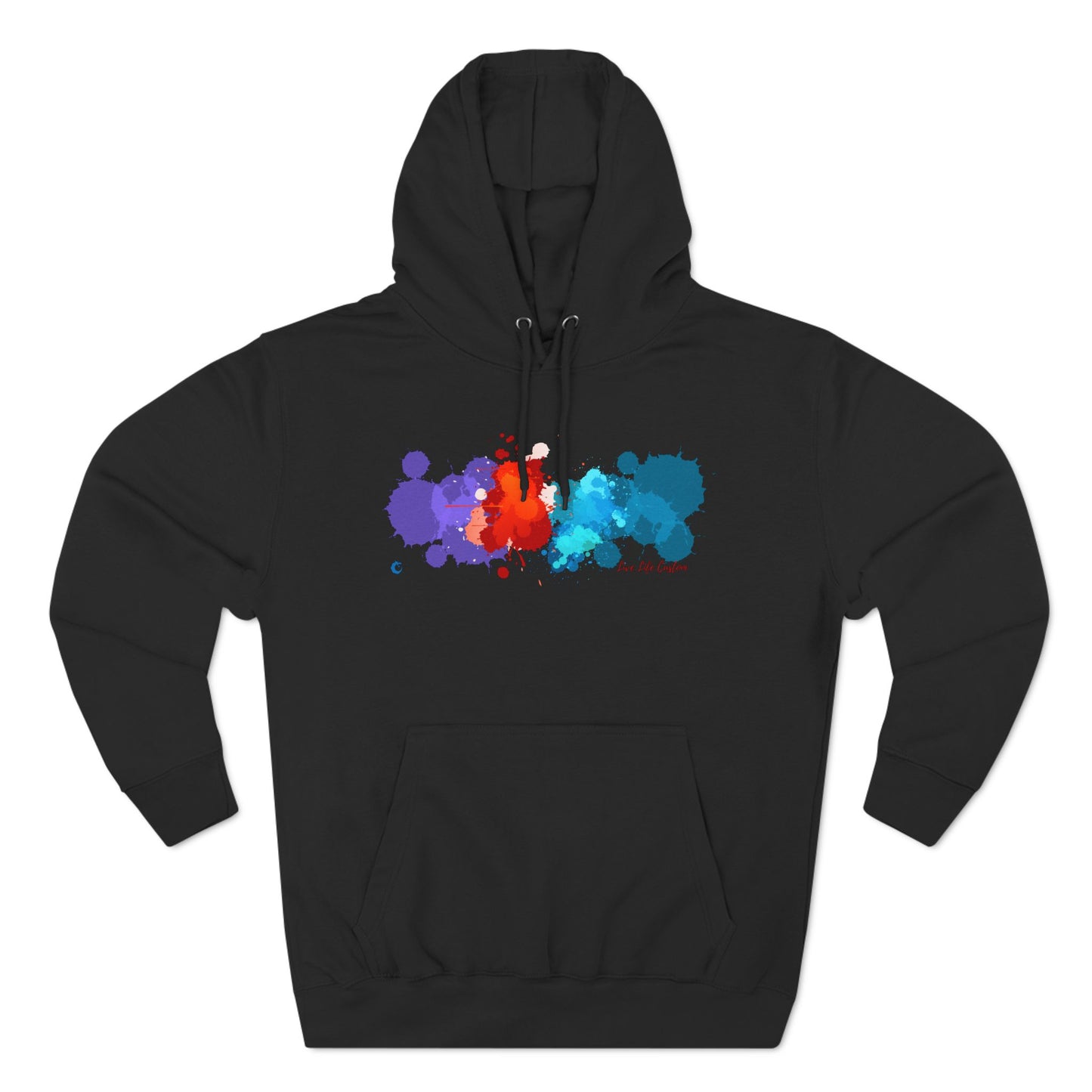 Three-Panel Fleece Hoodie - A Splash of Color