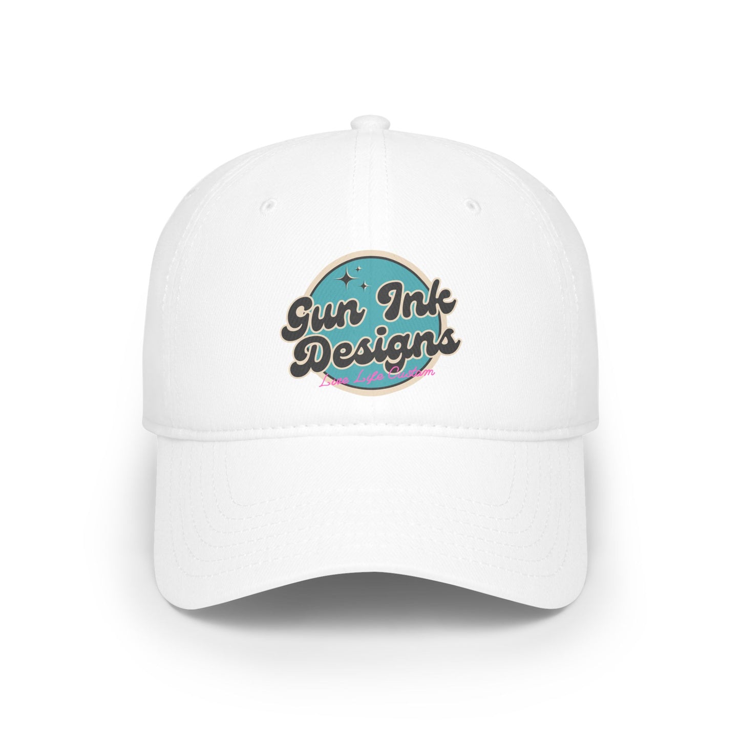 Low Profile Baseball Cap - Teal Circle