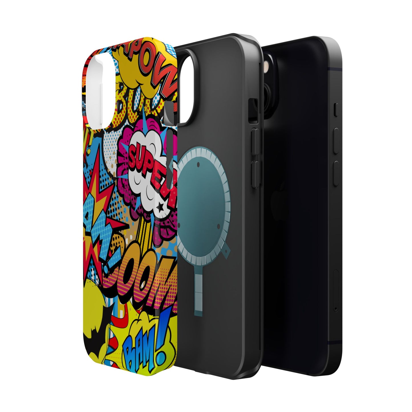 Comic Book Pop Art Phone Case - Magnetic Tough Cases for Superhero Lovers, Fun and Colorful Cell Cover