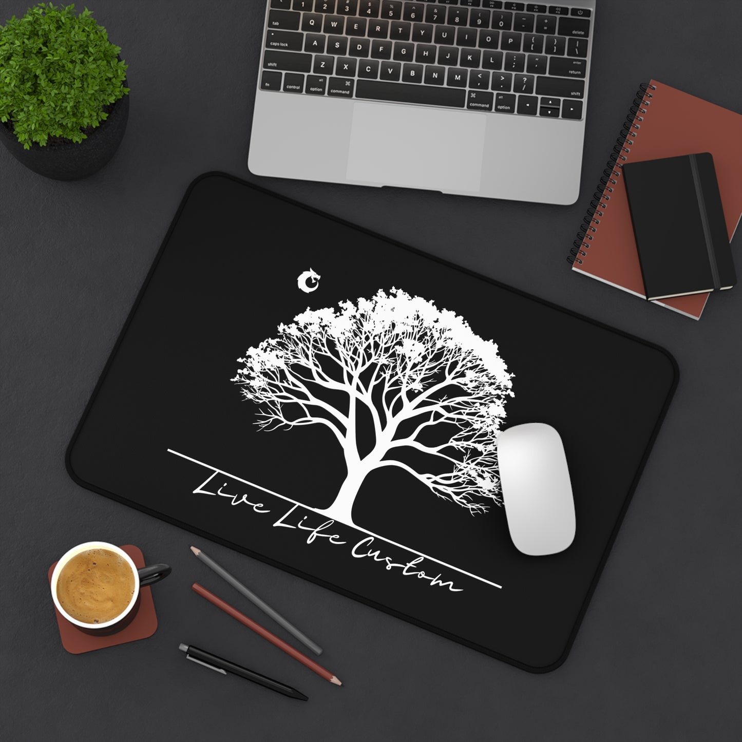 Desk Mat - White Tree