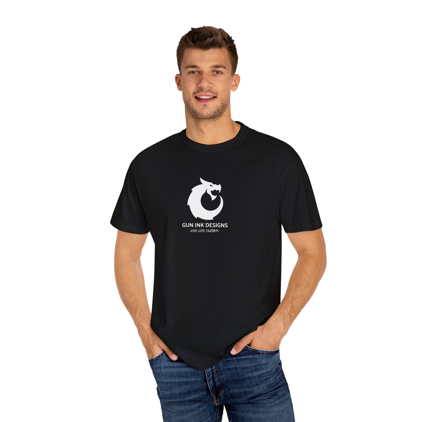 Garment-Dyed T-shirt - White Dragon