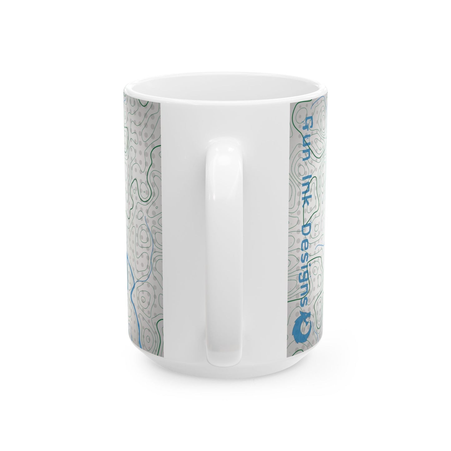 Topographic Ceramic Mug – Perfect for Outdoor Enthusiasts & Coffee Lovers
