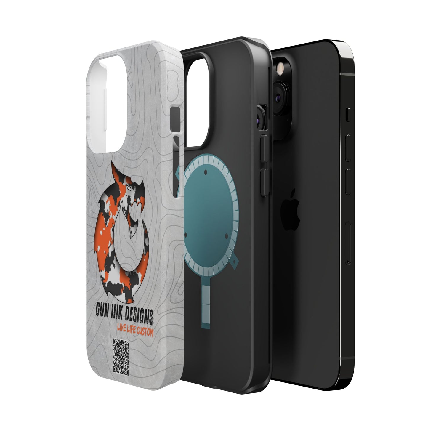 Magnetic Tough Cases - Topo QR code