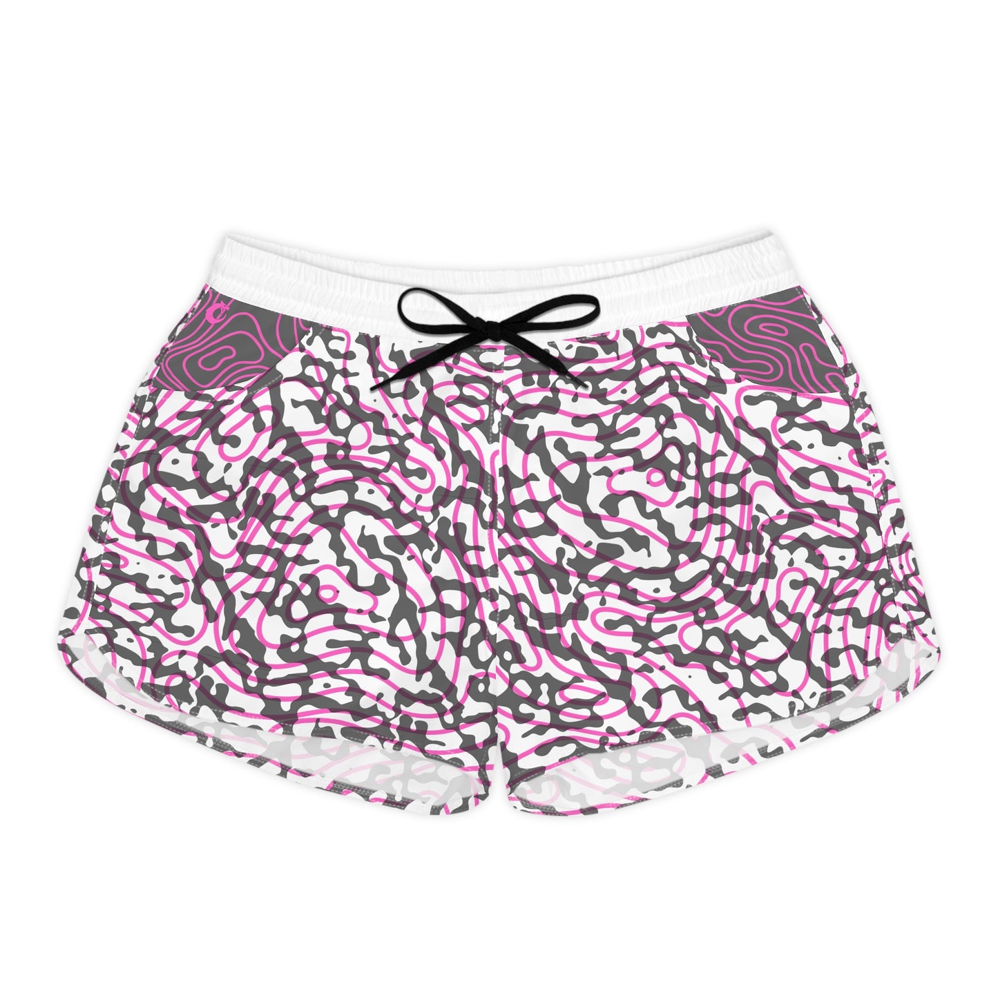 Women's Casual Shorts - Pink Topo/ Blk camo