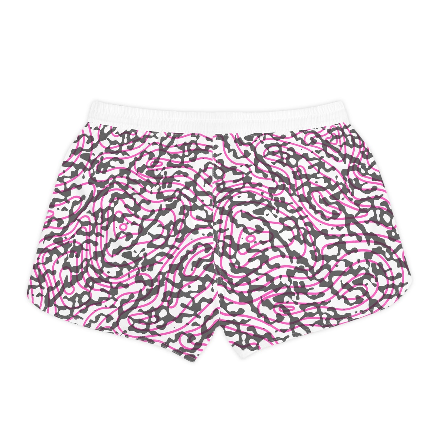 Women's Casual Shorts - Pink Topo/ Blk camo