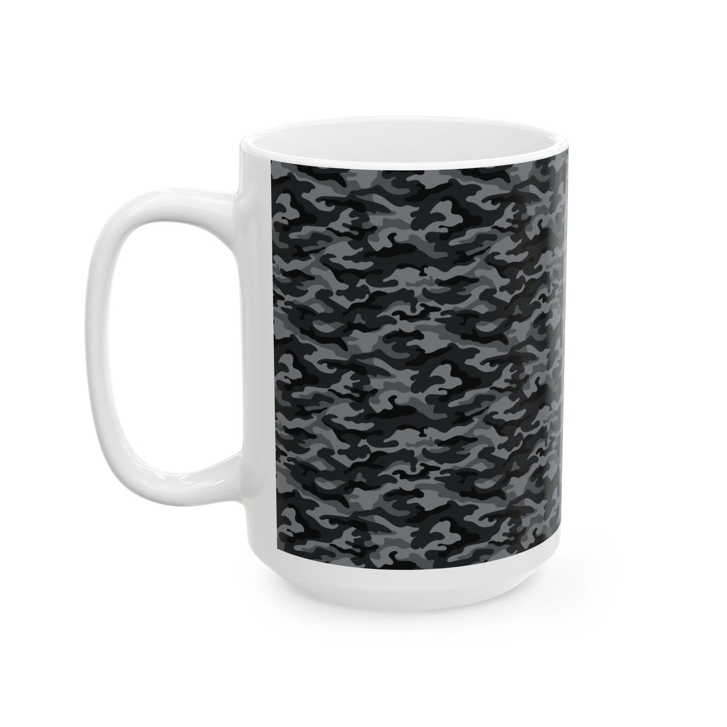 Ceramic Mug, (11oz, 15oz) - Dark Camo
