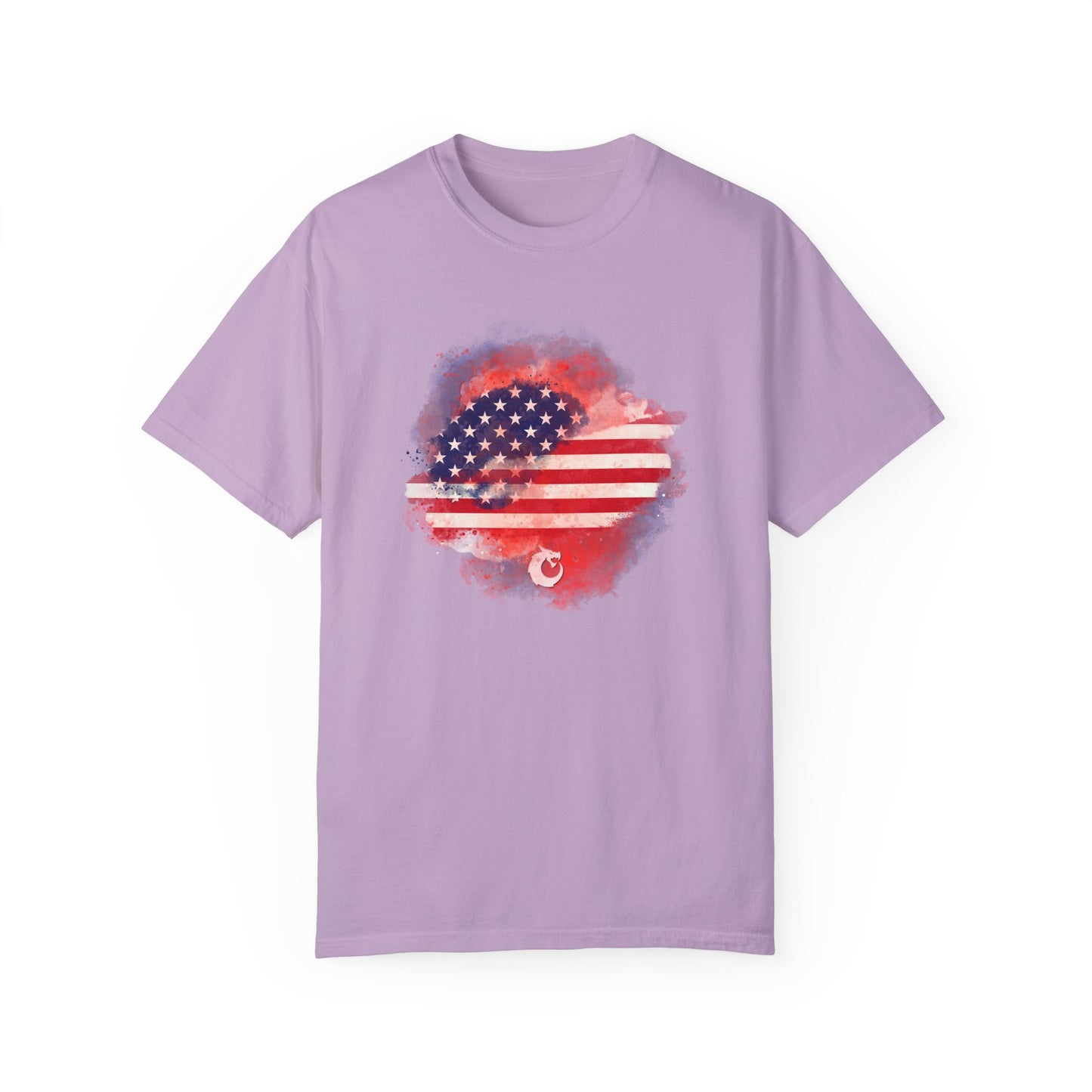 Garment-Dyed T-shirt - Watercolor Flag